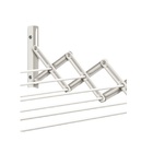 Varal Sanfonado Aço Branco Resistente 80 Cm De Largura Secalux