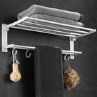 Varal Toalheiro Duplo Prateleira Porta Toalha Roupa Banheiro