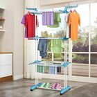 Varal Torre Retrátil Compacto 3 Andares Inox