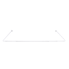 Varão para Cortina de Banheiro Curvo 90x175cm Branco Sensea