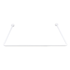Varão para Cortina de Banheiro Curvo 90x175cm Branco Sensea
