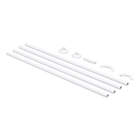 Varão para Cortina de Banheiro Curvo 90x175cm Branco Sensea