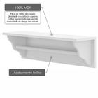 Varão Porta Fraldas E Prateleira Quarto Infantil 100% Mdf - B