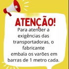 Varão Simples Para Teto De Cortina Com 2 Metros 28m Colorido