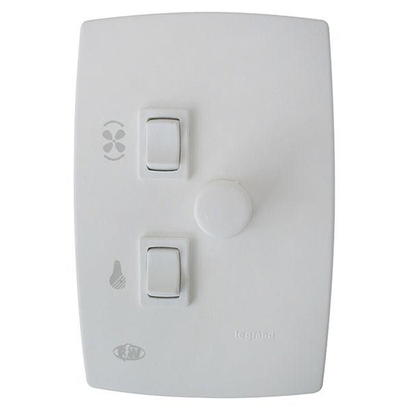 Variador Rotativo 200 Branco 220V LU para Ventilador  PW Eletronica