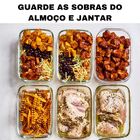 Vasilha De Vidro Hermético Marmita Mantimentos Tampa 1040ml P