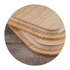 Vasilha Retangular De Vidro Com Tampa De Bambu 370ml