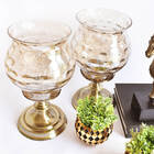 Vasinho Preto E Dourado Lumen Tella 10 Cm