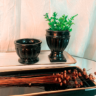 Vasinho Preto Verona G 10 Cm