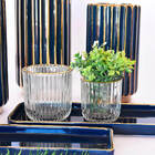 Vasinho Transparente E Dourado Lumen Risk G 9 Cm