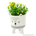 Vasinho Vaso Cachepot Raposa De Cerâmica Branco