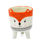 Vasinho Vaso Cachepot Raposa De Cerâmica Laranja