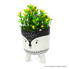 Vasinho Vaso Cachepot Raposa De Cerâmica Preto