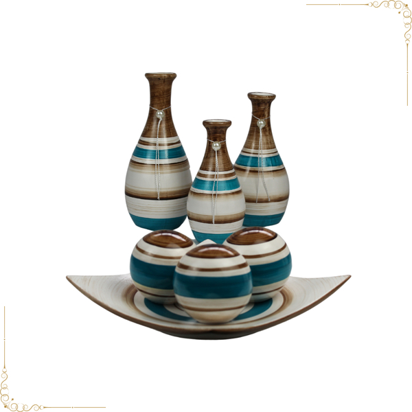 Vasinhos Kit 7 Peças Para Decoração De Mesa Ambiente Enfeite