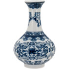 Vaso 13x8x8cm Cerâmica Azul