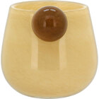 Vaso 15x12x12cm Vidro Marfim