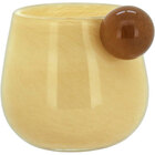 Vaso 15x12x12cm Vidro Marfim