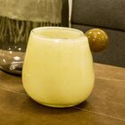 Vaso 15x12x12cm Vidro Marfim