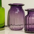 Vaso 18x11x11cm Vidro Roxo