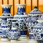 Vaso 22x10x10cm Cerâmica Azul