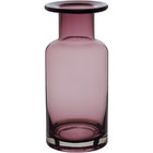 Vaso 22x9x9cm Vidro Rosa