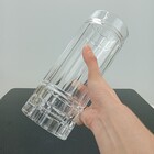 Vaso 24x10x10cm Vidro Transparente