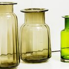 Vaso 27x14x14cm Vidro Âmbar