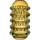 Vaso 28x14x14cm Vidro Âmbar