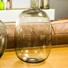 Vaso 30x20x20cm Vidro Âmbar