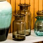 Vaso 31x13x13cm Vidro Âmbar