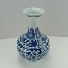 Vaso 31x18x18cm Cerâmica Azul