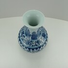 Vaso 31x18x18cm Cerâmica Azul