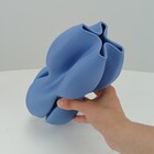 Vaso 3d Decorativo Home&co Cerâmica 24x13x13cm Azul