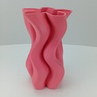 Vaso 3d Decorativo Home&co Cerâmica 24x14x14cm Rosa