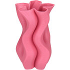 Vaso 3d Decorativo Home&co Cerâmica 24x14x14cm Rosa