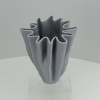 Vaso 3d Decorativo Home&co Cerâmica 25x18x18cm Cinza