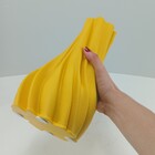 Vaso 3d Decorativo Home&co Cerâmica 28x16x16cm Amarelo