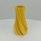 Vaso 3d Decorativo Home&co Cerâmica 28x16x16cm Amarelo