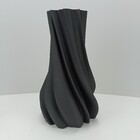Vaso 3d Decorativo Home&co Cerâmica 35x20x20cm Preto