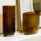 Vaso 40x21x12cm Vidro Âmbar