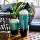 Vaso 58x13x13cm Cerâmica Verde