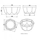 Vaso 70cm Bacia Octogonal Japi Cimento