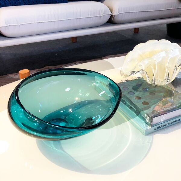 Vaso Abstrato Moderno Azul De Persia Coleção Limitada