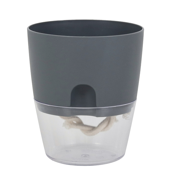 Vaso Acqua Auto Irrigavel 12 x 14 cm Grafite Vasart