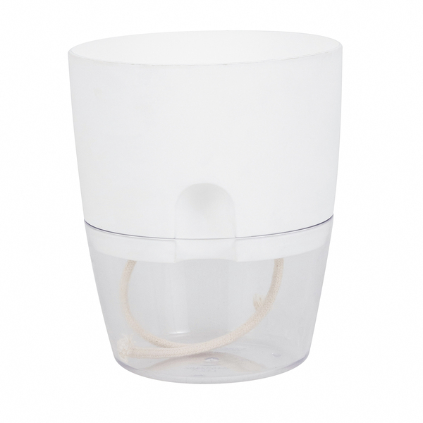 Vaso Acqua Auto Irrigavel 15 x 18 cm Branco Vasart