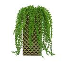 Vaso Alto Dourado Trabalhado Com Plantas Caídas