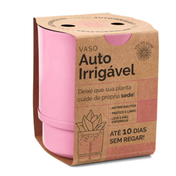 Vaso Aluminio Colorido Autoirrigavel Yes We Growrosa