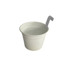 Vaso Alumínio com Alça Branco 12x16cm SJ do Brasil