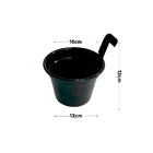 Vaso Alumínio com Alça Preto 12x16cm SJ do Brasil