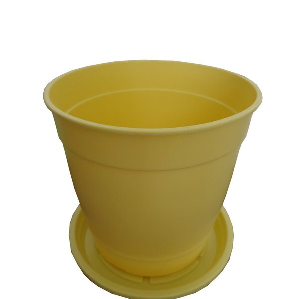 Vaso Aquarela C/prato N 1,5 Nutriplan Amarelo Claro